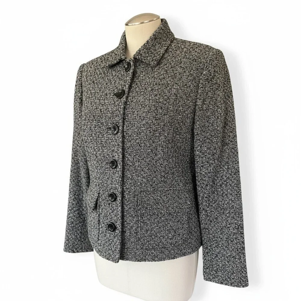 Croft & Barrow Textured Button Front Jacket – Size Medium - Picture 2 of 7